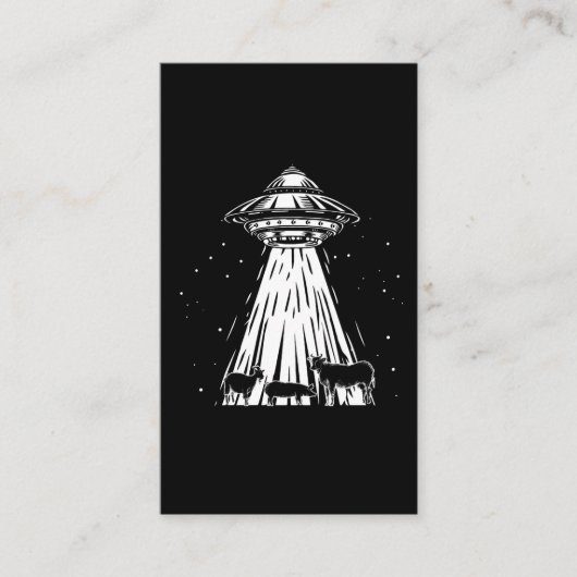 Funny Agriculture Alien Cows UFO Abduction Farmer Visitekaartje (Voorkant)