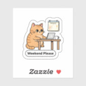 Funny AI Cat Meme – “Hold On, Let Me Ask My AI” Sticker (Vel)