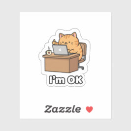 Funny AI Cat Meme Sticker