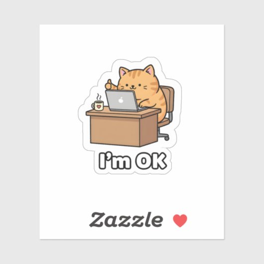 Funny AI Cat Meme Sticker (Vel)