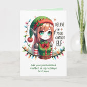 Funny Ai Chatbot Elf Wenskaart Corporate Feestdagen Kaart (Voorkant)