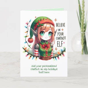 Funny Ai Chatbot Elf Wenskaart Corporate Feestdagen Kaart