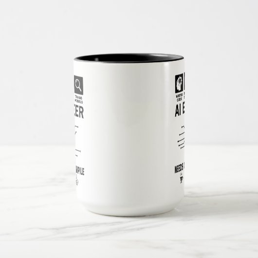 Funny AI Engineer Coding Programmer Developer Tech Mok (Midden)