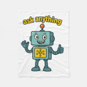 Funny Ai Robot With Ask Anything Quote _ Geek Tee  Fleece Deken (Voorkant)