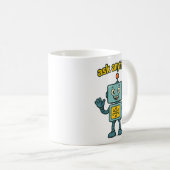 Funny Ai Robot With Ask Anything Quote _ Geek Tee Koffiemok (Voorkant rechts)