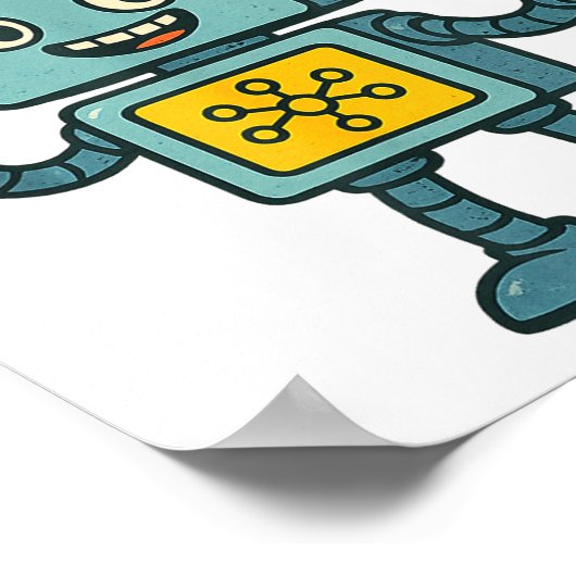 Funny Ai Robot With Ask Anything Quote _ Geek Tee Poster (Hoek)