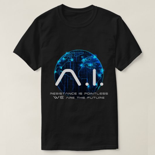 Funny AI Singularity complottheorieapparaat Lea T-shirt (Design voorkant)
