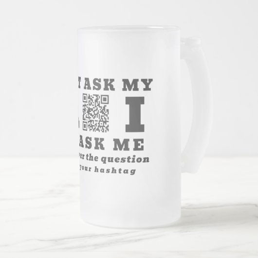 Funny AI Tech Specialist – Personalized QR Code Matglas Bierpul (Voorkant rechts)