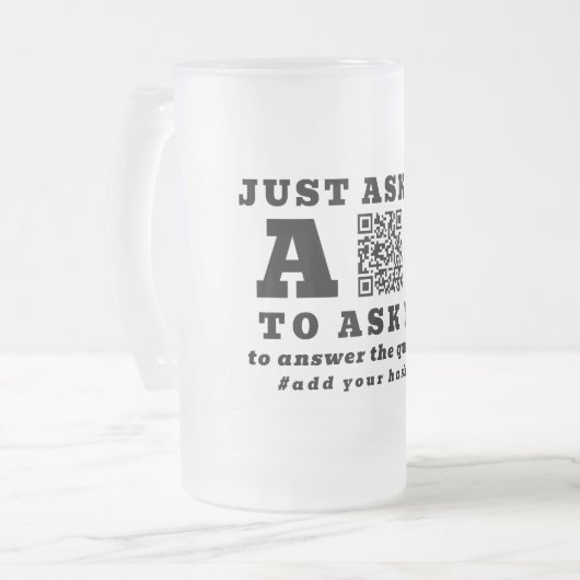 Funny AI Tech Specialist – Personalized QR Code Matglas Bierpul (Voorkant links)