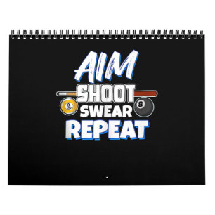 Funny Aim Pool Player Gift Billiard Balls Kalender