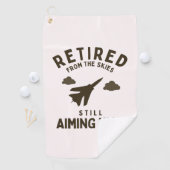 Funny Air Force Pensioen Gezegde voor gepensioneer Golfhanddoek (Insitu)