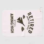 Funny Air Force Pensioen Gezegde voor gepensioneer Golfhanddoek (Horizontaal)