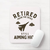 Funny Air Force Pensioen Gezegde voor gepensioneer Muismat (Met muis)