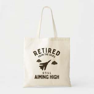 Funny Air Force Pensioen Gezegde voor gepensioneer Tote Bag