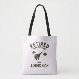 Funny Air Force Pensioen Gezegde voor gepensioneer Tote Bag
