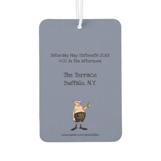 Funny Air Freshener Groom Reminder Gift Luchtverfrisser (Achterkant)