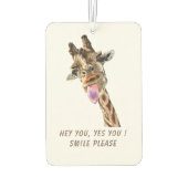 Funny Air Fresheners met Speelse Giraffe - Smile Luchtverfrisser (Achterkant)