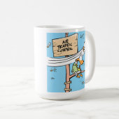Funny Air Traffic Control Cartoon Coffee Mok (Voorkant rechts)