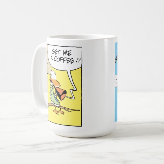 Funny Air Traffic Control Cartoon Coffee Mok (Voorkant links)