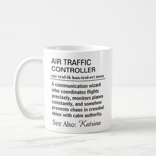 Funny Air Traffic Controller Definition Koffiemok (Links)