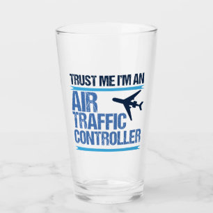 Funny Air Traffic Controller Glas