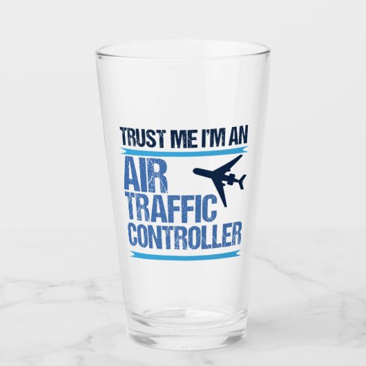Funny Air Traffic Controller Glas (Voorkant)