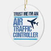 Funny Air Traffic Controller Keramisch Ornament (Links)