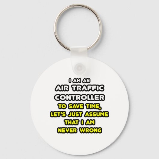 Funny Air Traffic Controller T-Shirts Sleutelhanger (Voorkant)
