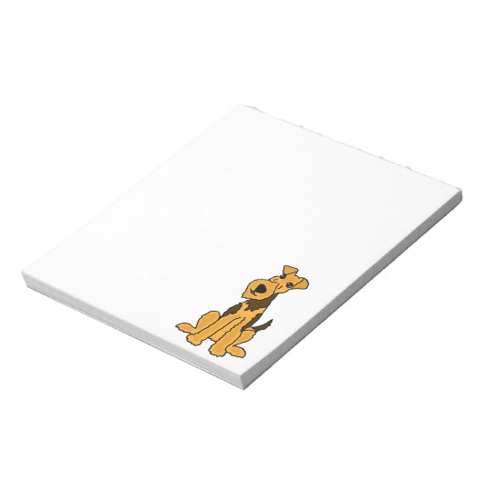 Funny Airedale Dog Puppy Notitieblok (Linkerzijde)