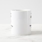 Funny Airedale doodsbange Waterverf Canine Art Grote Koffiekop (Voorkant)