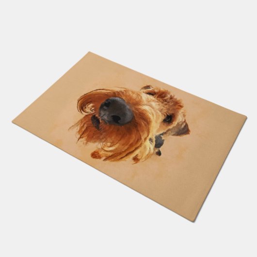 Funny Airedale Terrier Deurmat (Schuin)