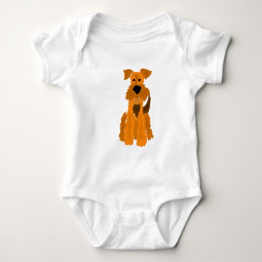 Funny Airedale Terrier Dog Art Romper (Voorkant)