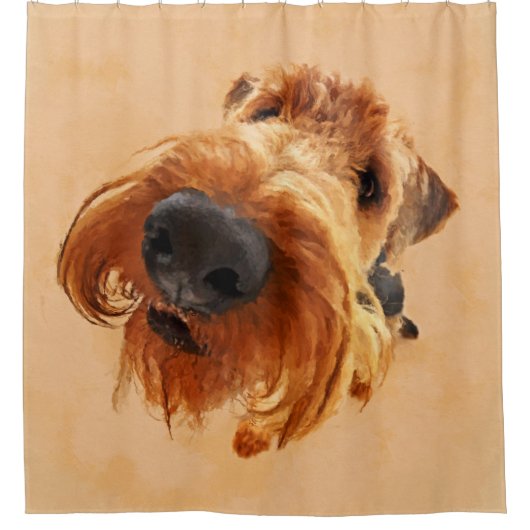 Funny Airedale Terrier Douchegordijn (Voorkant)