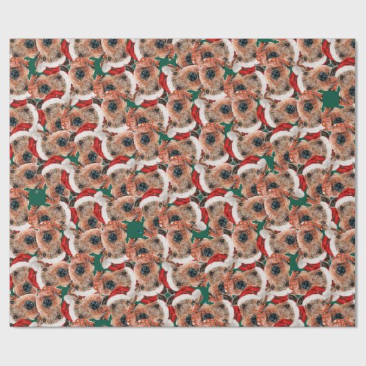 Funny Airedale Terrier-kerstpatroon Cadeaupapier (Vlak)