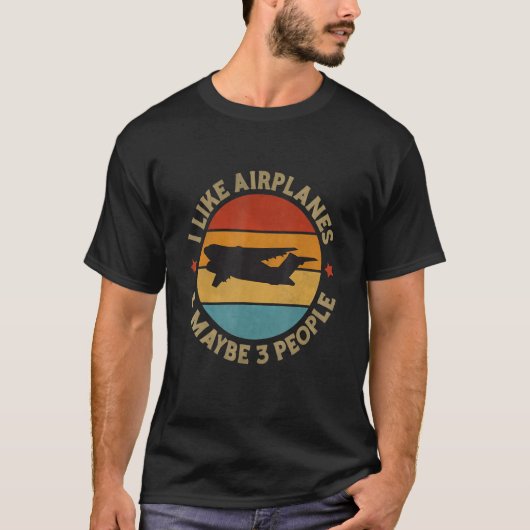 Funny Airline Design for Pilar Aviation M T-shirt (Voorkant)