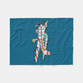 Funny Airplane Christmas Graphics Lights Lover  Fleece Deken (Voorkant (Horizontaal))
