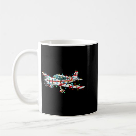 Funny Airplane Christmas Graphics Lights Lover  Koffiemok (Links)