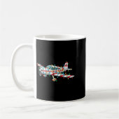 Funny Airplane Christmas Graphics Lights Lover Lon Koffiemok (Links)