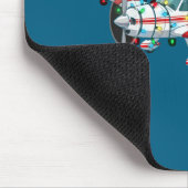 Funny Airplane Christmas Graphics Lights Lover Lon Muismat (Hoek)