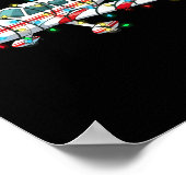 Funny Airplane Christmas Graphics Lights Lover Lon Poster (Hoek)