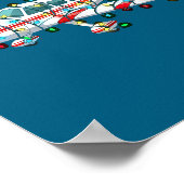 Funny Airplane Christmas Graphics Lights Lover  Poster (Hoek)