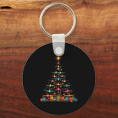 Funny Airplanes Christmas Tree Graphic Air Planes  Sleutelhanger (Voorkant)