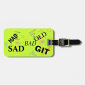 Funny Airport Codes: MAD SAD BAD OUD GIT Bagagelabel (Voorkant horizontaal)