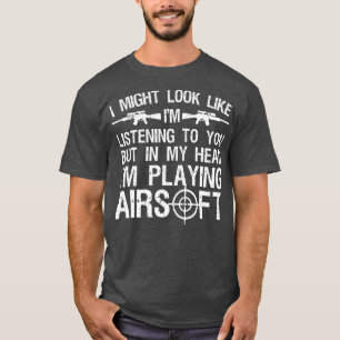 Funny Airsoft Art Mannen Kinder Airsoft Lover Pist T-shirt