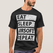 Funny Airsoft Eat Sleep Airsoft T-shirt (Voorkant)