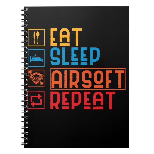 Funny Airsoft Player Paintball Airsoft Team Notitieboek (Voorkant)