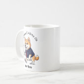 Funny  Akita dog Business Suit Coffee  Koffiemok (Voorkant links)