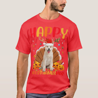 Funny Akita Hondenliefhebber Happy Akita HelloBeda T-shirt