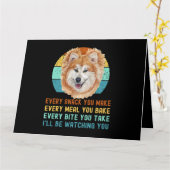 Funny Akita Inu of Kuma Inu Dog Elke snack je Ma Kaart (Gele Bloem)