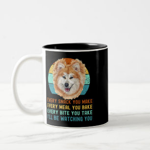 Funny Akita Inu of Kuma Inu Dog Elke snack je Ma Tweekleurige Koffiemok